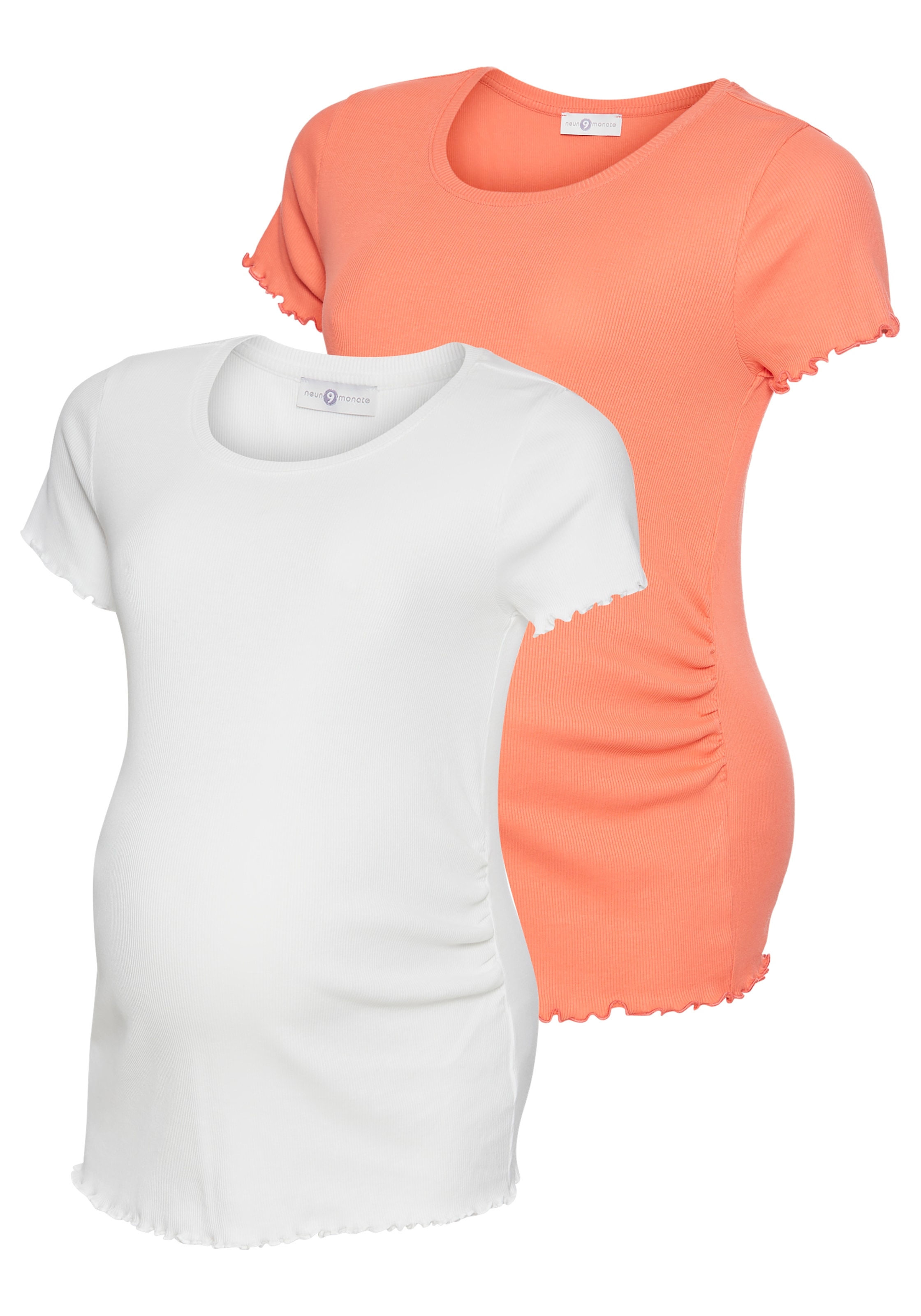 Neun Monate Umstandsshirt »2er Pack Schwangerschafts-Shirts«, 2 Stk. T-Shirts für Schwangerschaft und danach