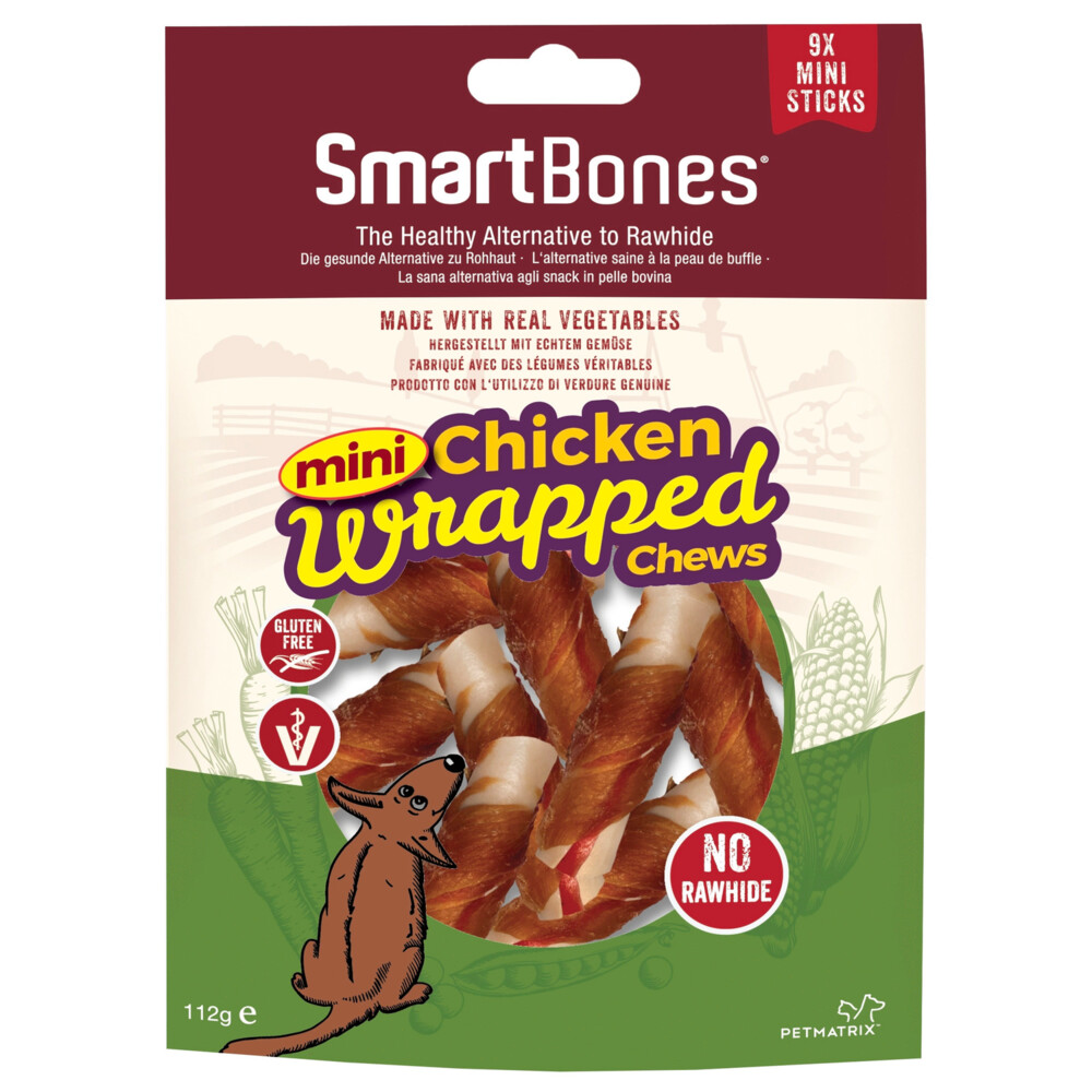 Smartbones Kip Wrapped Mini Sticks 9 stuks