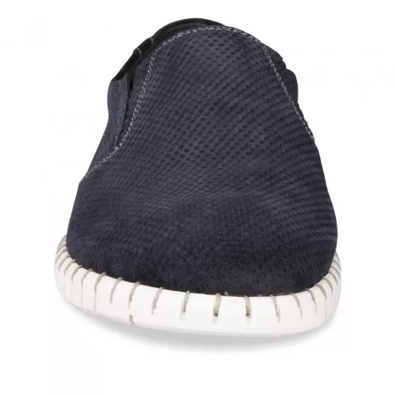 Derbies MARINE DENIM SIDE CUIR