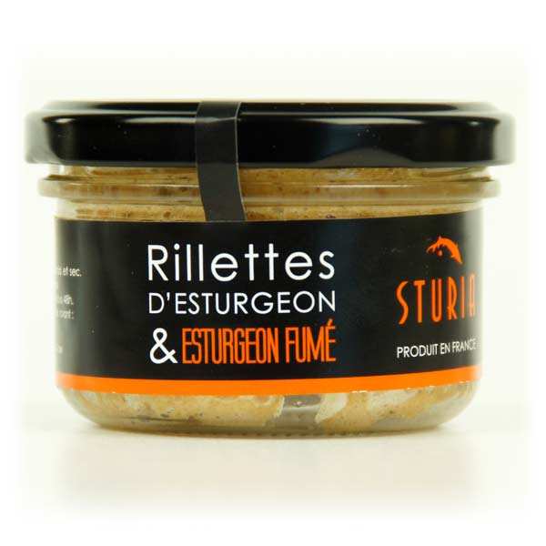Rillettes d'esturgeon et esturgeon fumé