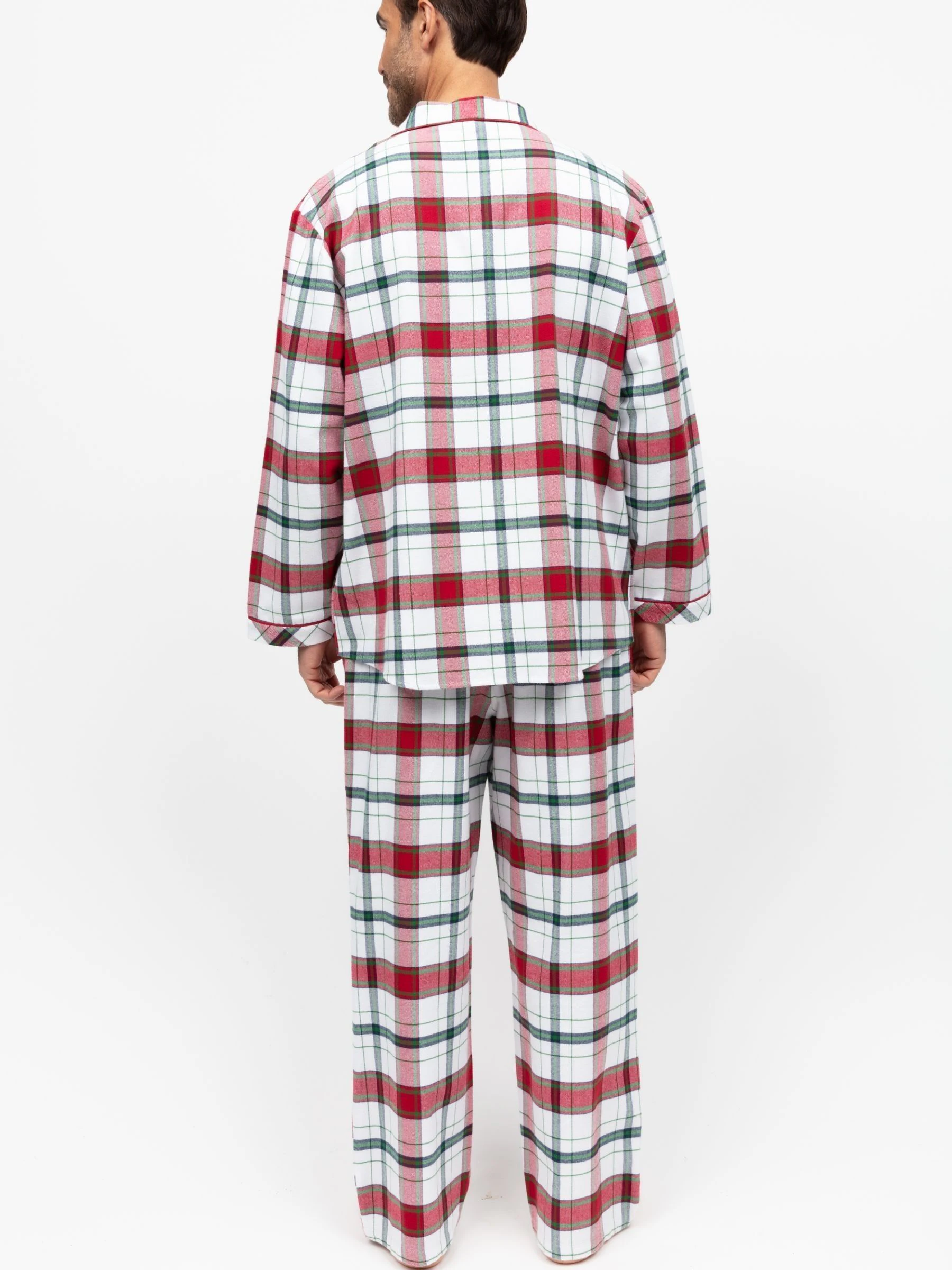 Cyberjammies geruite herenpyjamaset met lange mouwen van 100% katoen