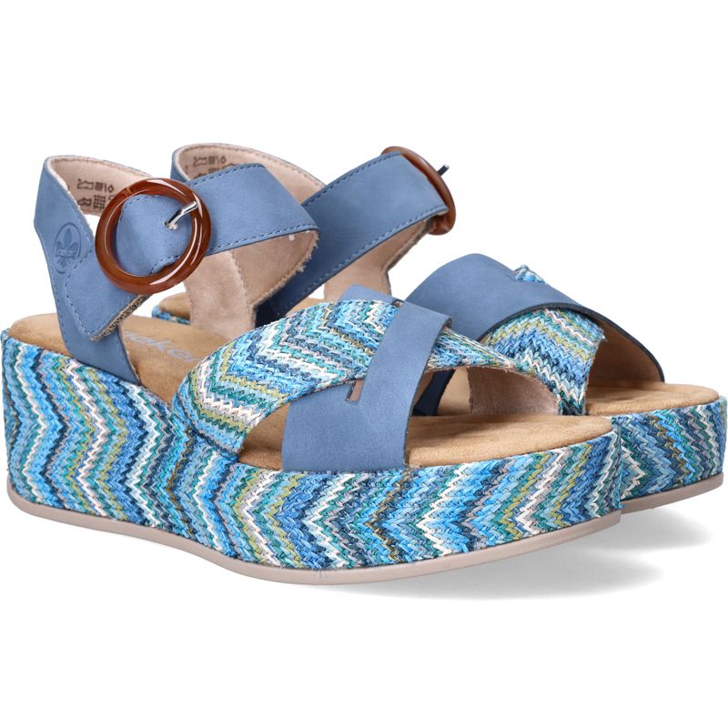 Rieker Sandalen Blauw Dames