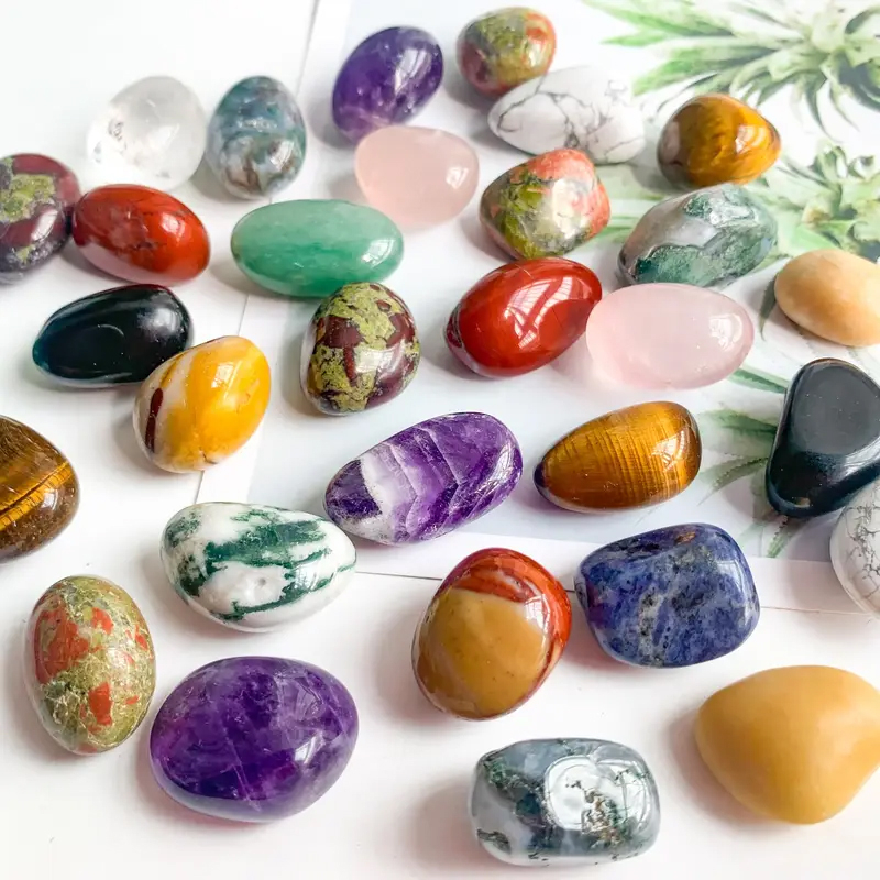 (100g) 10-20mm Polierte Edelsteine Deko Trommelsteine Mineralien - Assortiert