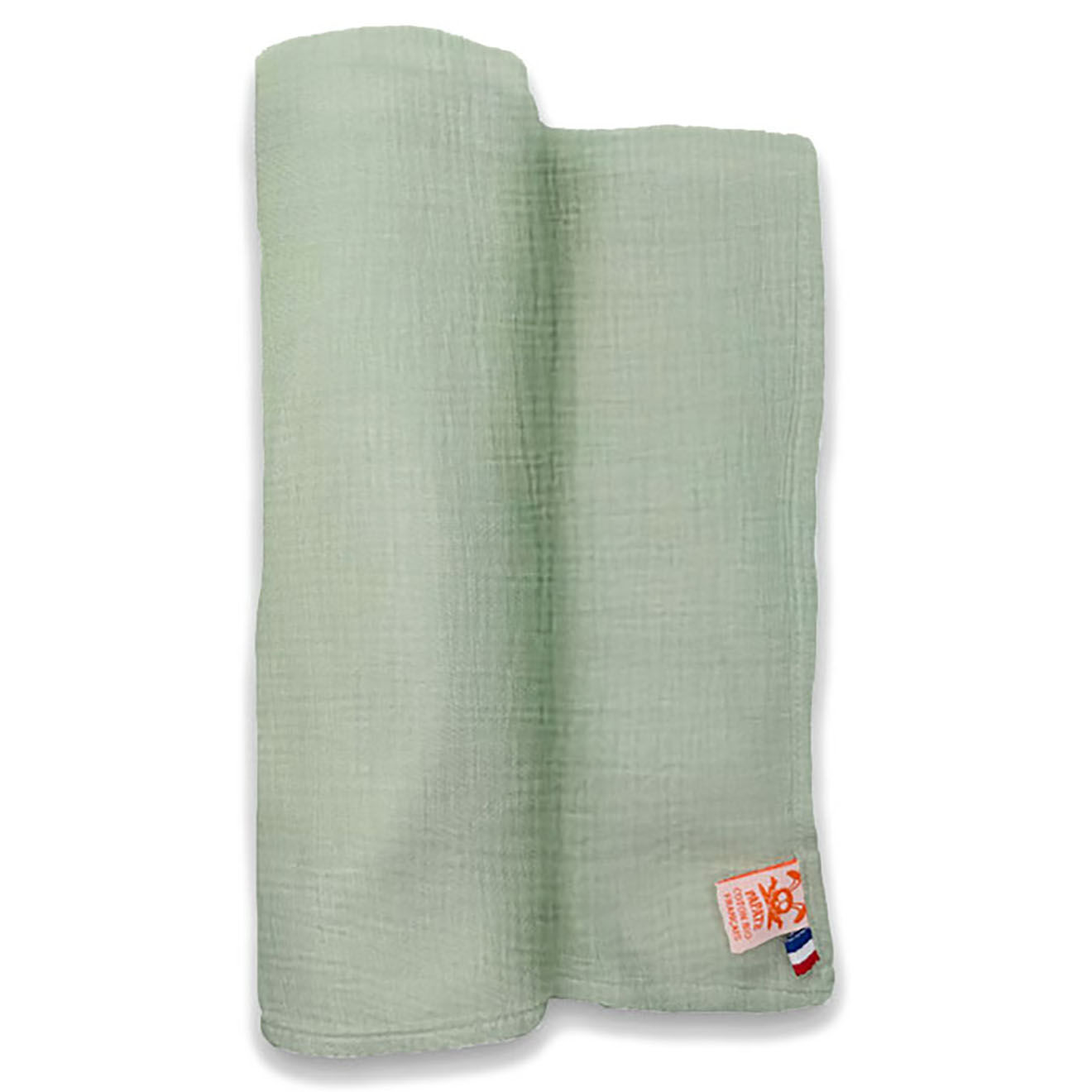 Papate Maxi Lange en Coton Bio vert - 100x100 cm