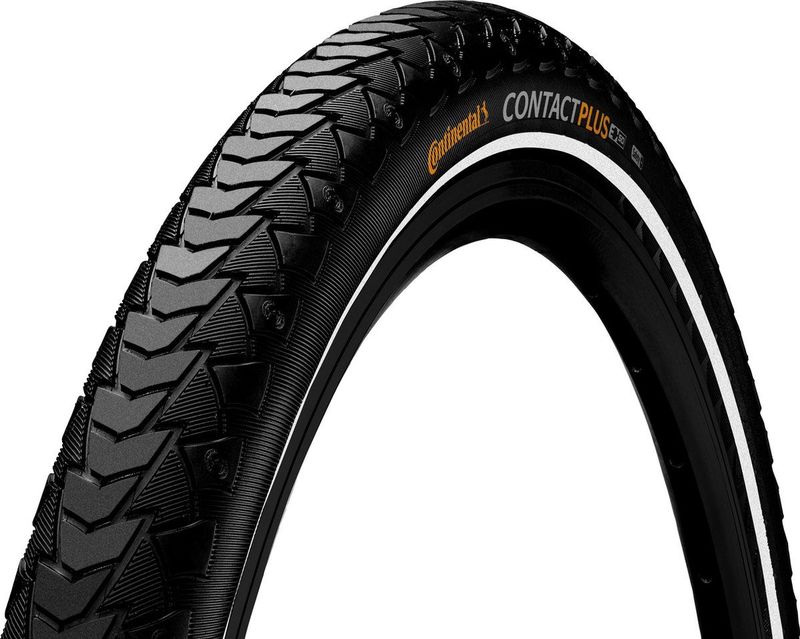 Continental - Contact Plus - Buitenband - Zwart - 28 inch - Anti-lek - Reflecterend