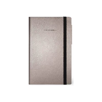 Legami Metallic Collection - Carnet de notes - 13 x 21 cm - ligné - 192 pages - diamant gris