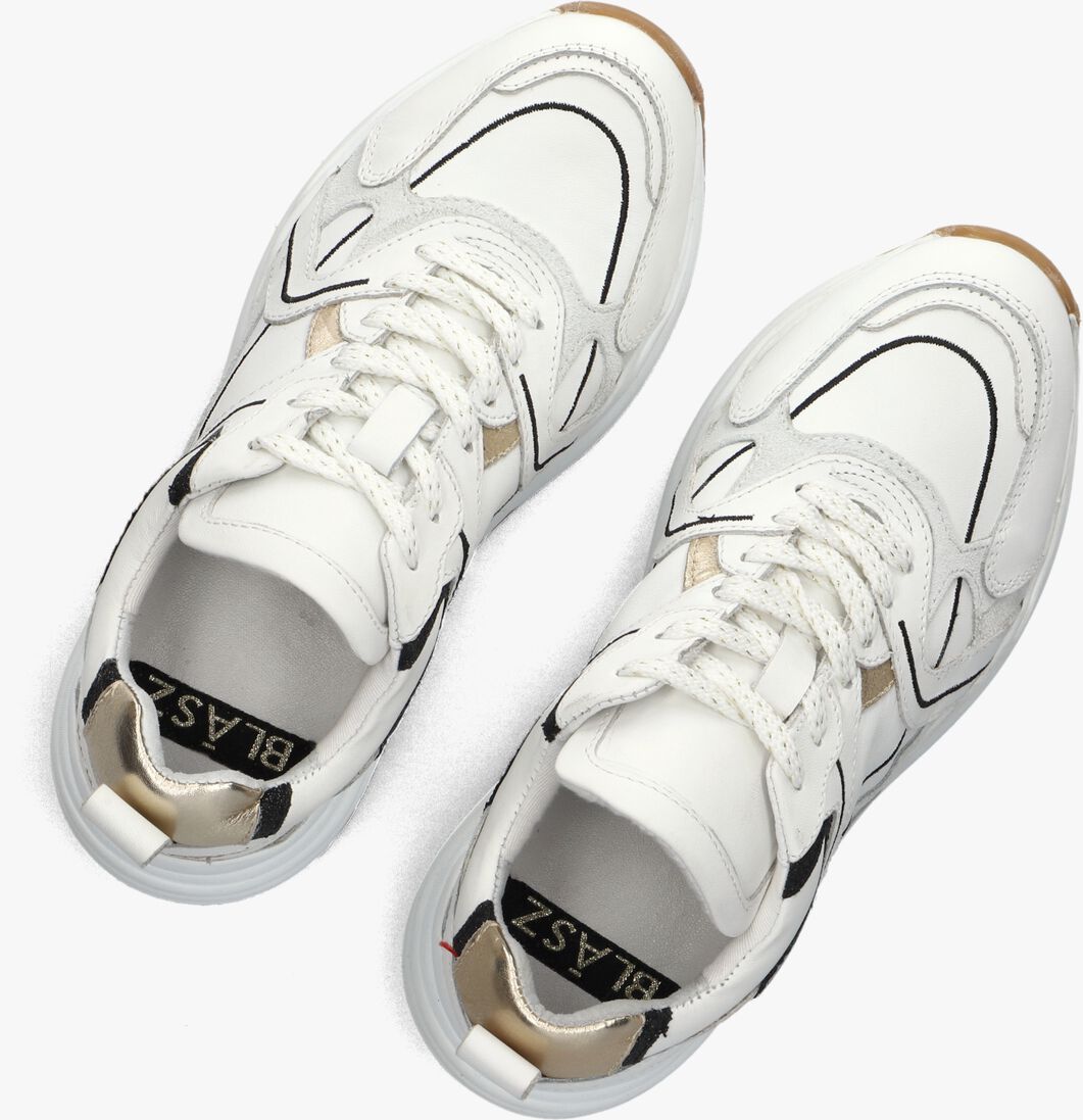 witte blasz lage sneakers charu-11