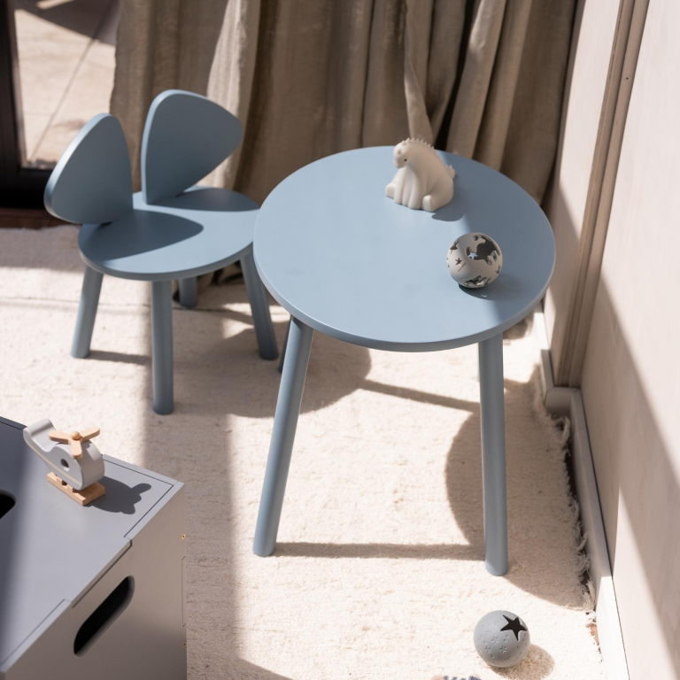 Nofred Mouse kinderstoel   kindertafel set berken