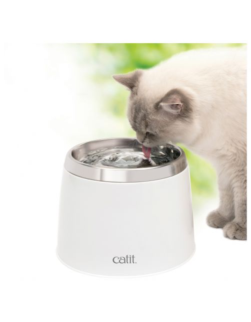 Catit Drinkfontein - Kattendrinkbak - 2 l Wit Edelstaal