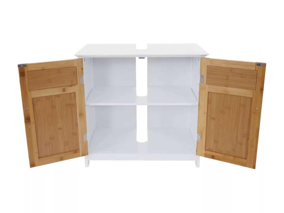 Meuble sous-lavabo MCW-A85, bambou