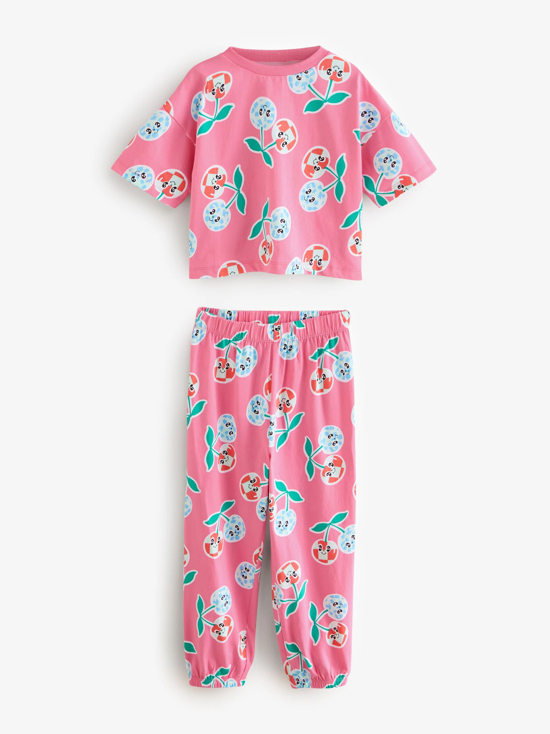 Roze/paars - Verpakking van 3 pyjama's met joggingbroek (3 - 16 jr)