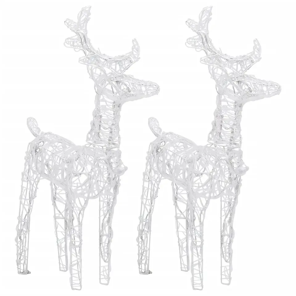 vidaXL Kerstversiering rendieren en slee 320 LED's acryl