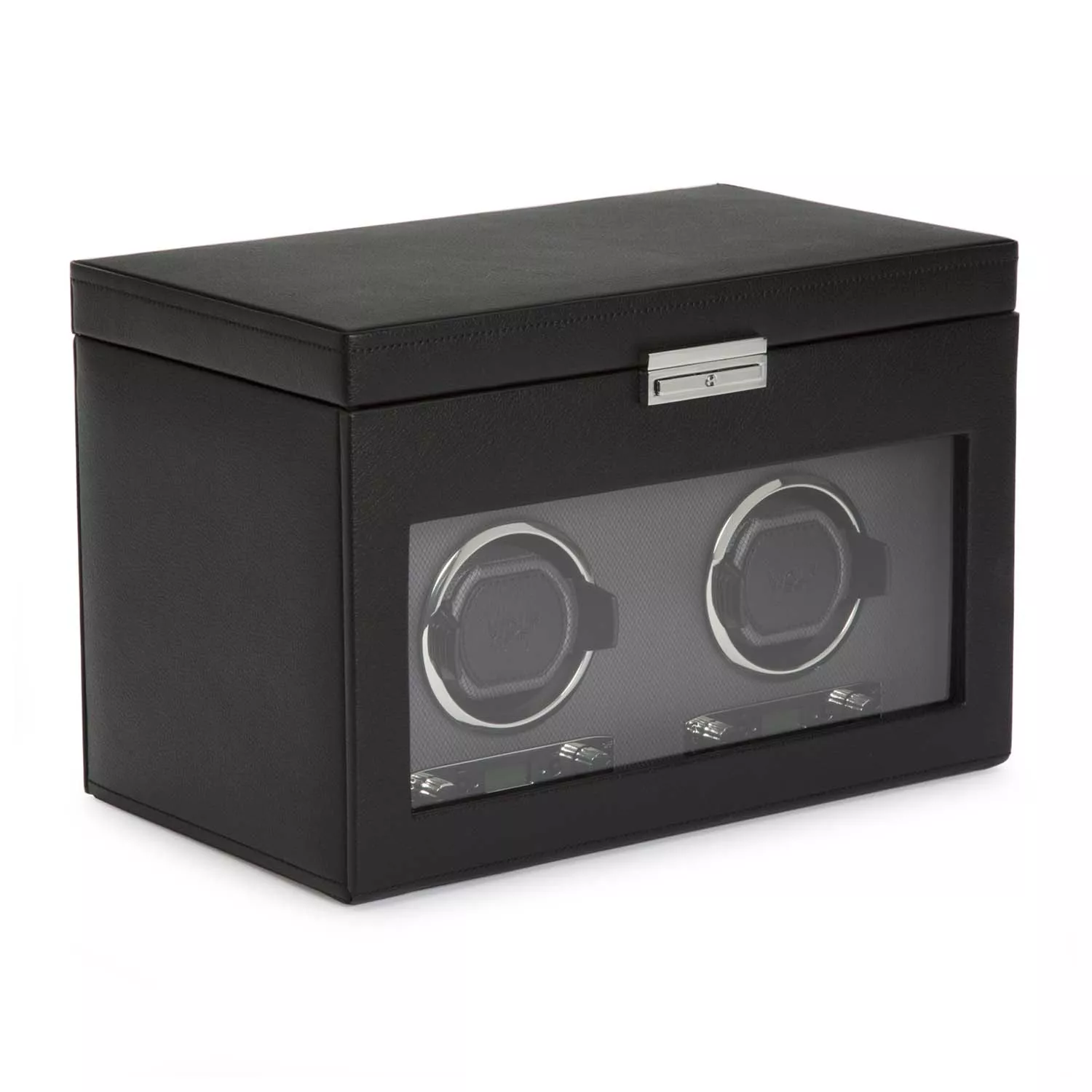 Wolf Viceroy Watch Winder 2 ure Sort Imiteret Læder 456202