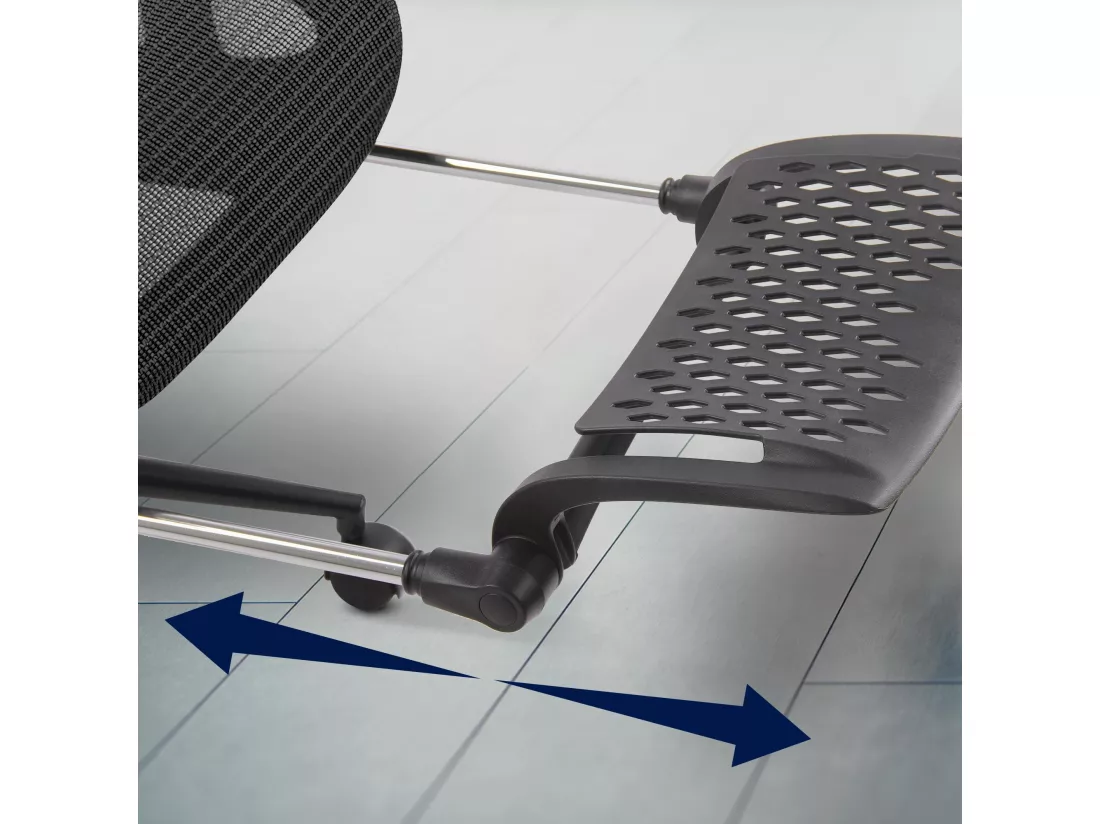 Chaise de bureau - Tissu en maille - Noir / Noir - Reston