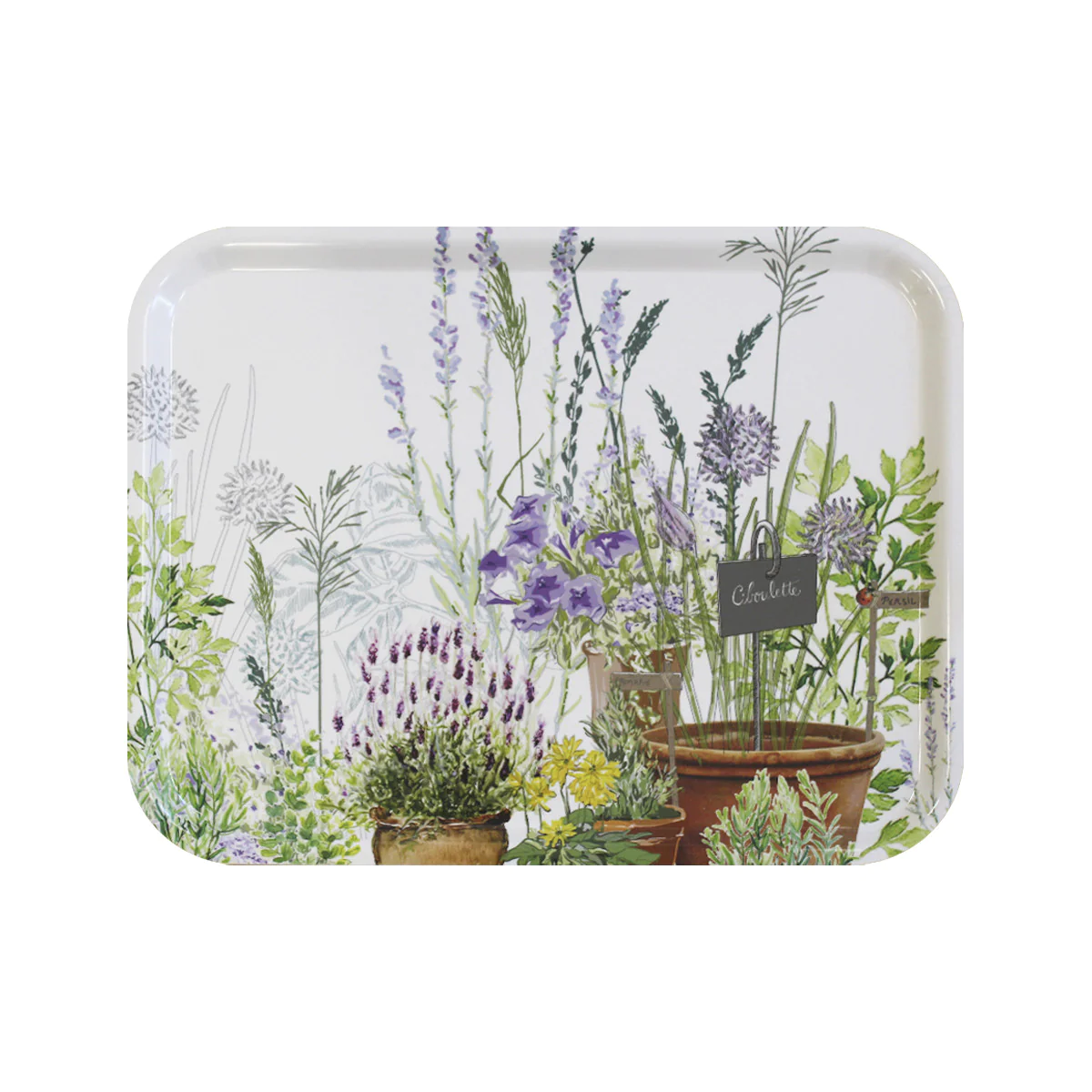 Plateau bois multicolore Diam. 38 Garnier Thiebaut