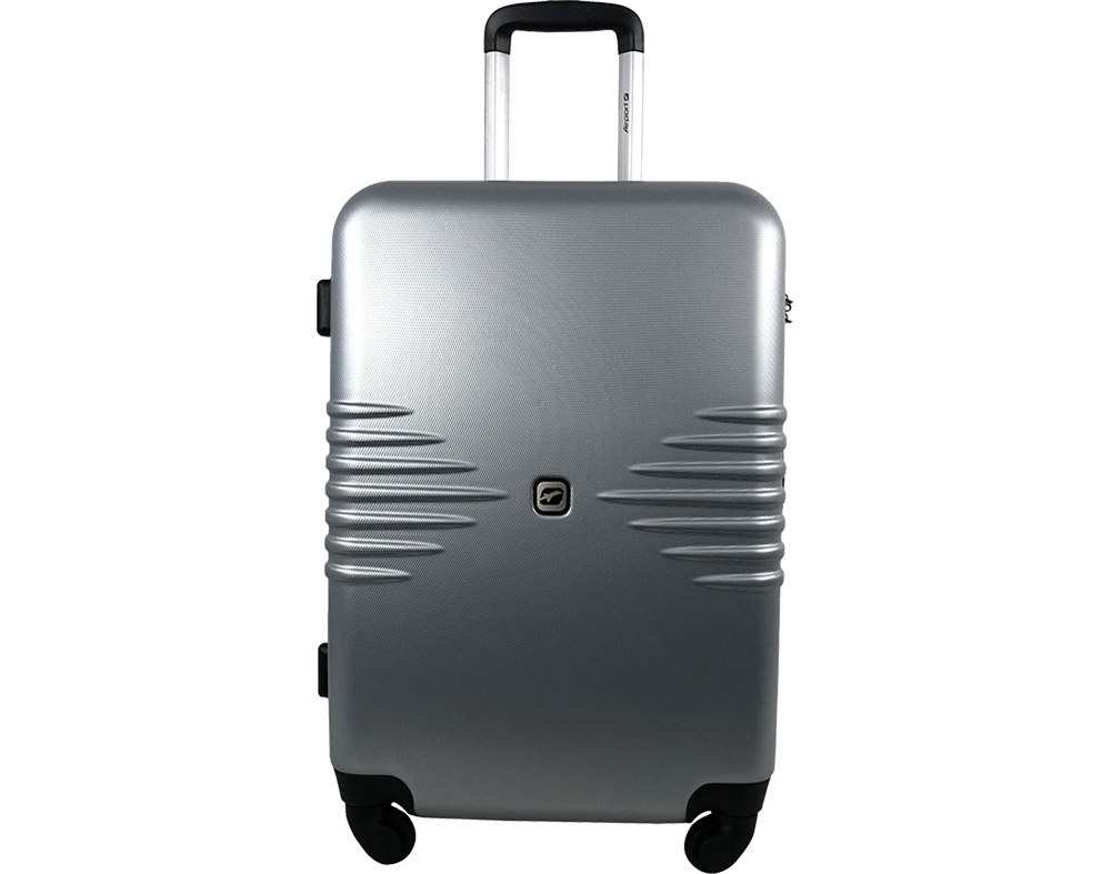 MALA DE VIAGEM MÉDIA RÍGIDA AIRPORT CINZENTO 4 RODAS 60CM