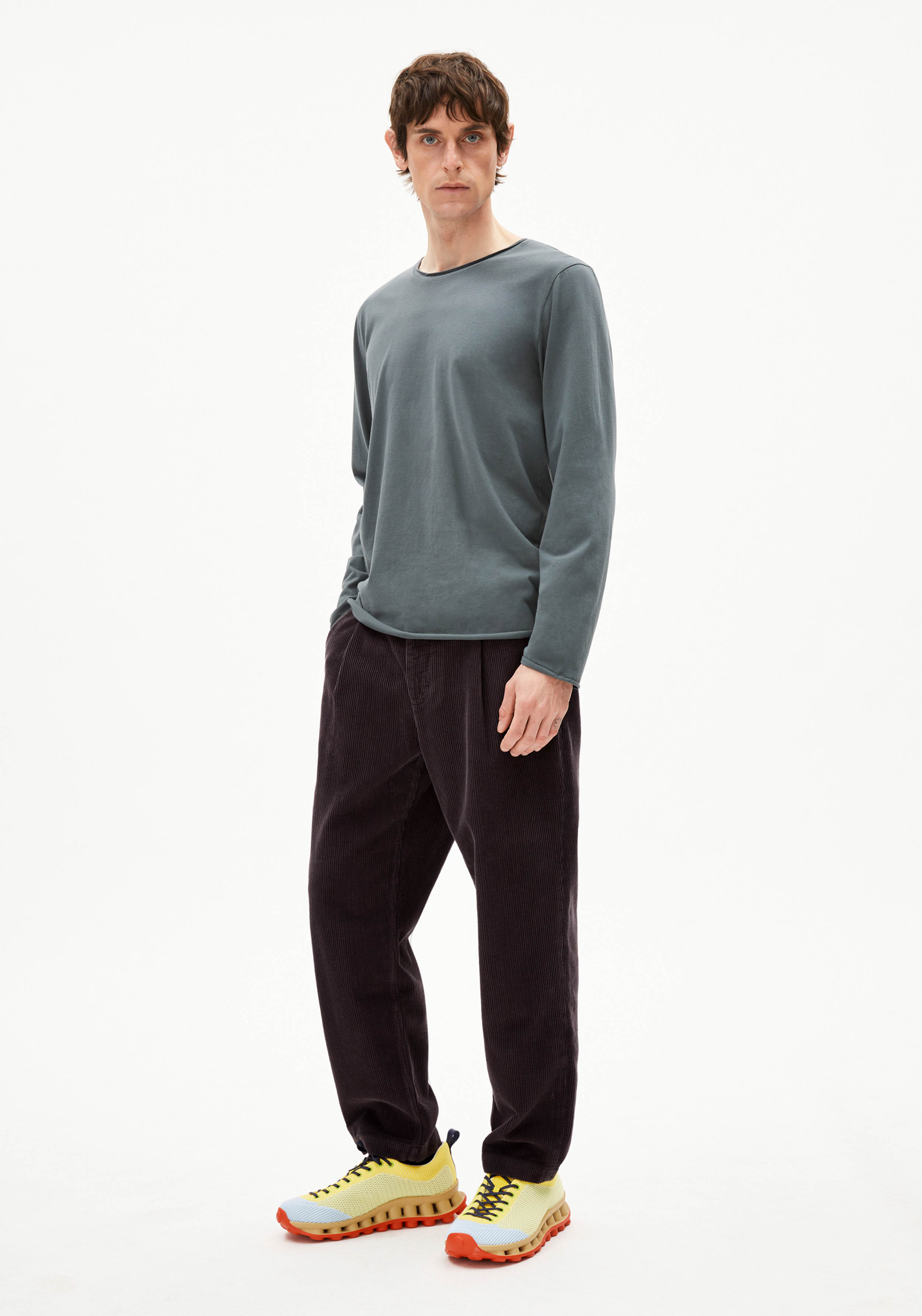 Armedangels Longsleeve Maarkos Brushed Space Steel
