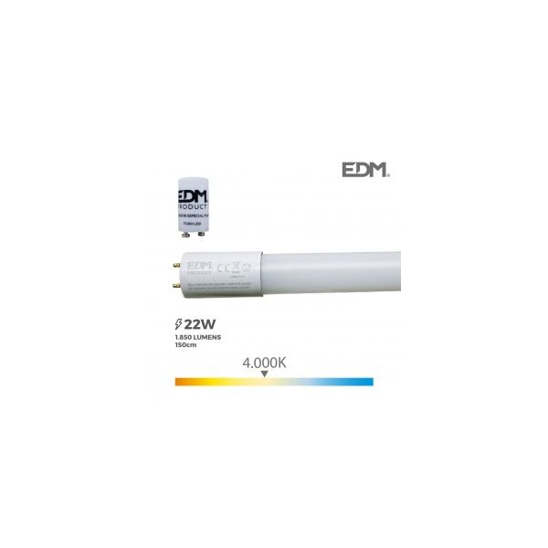 EDM Tubo led T8 22W 1850 Lm 4000K Luz Dia (EQ.58W) - ELK31199