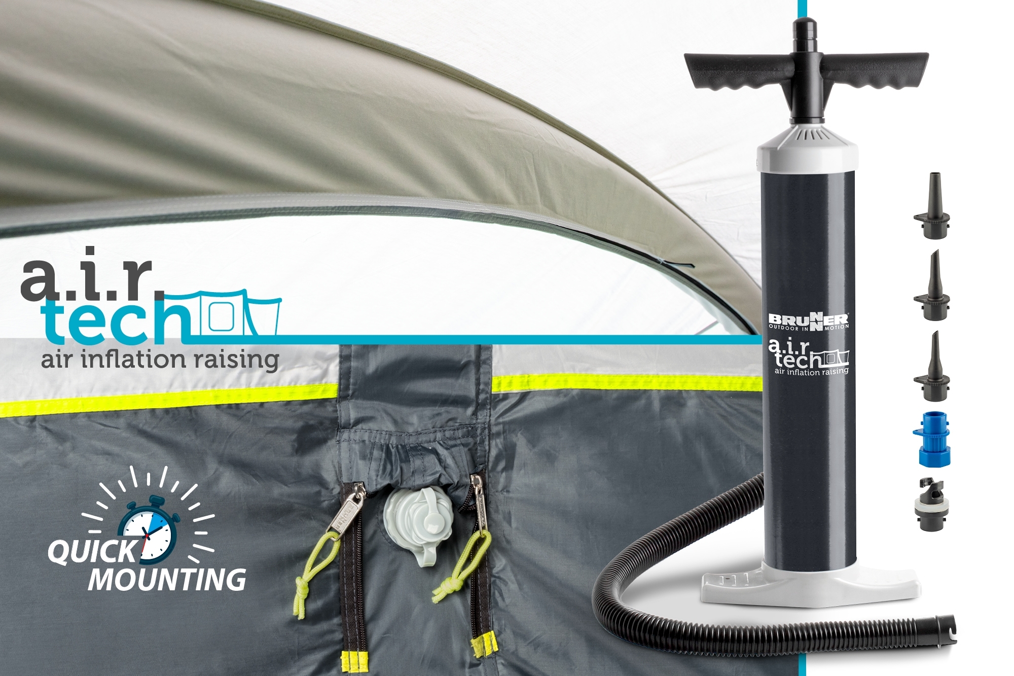 Brunner Bullet 5 Airtech aufblasbares Familienzelt