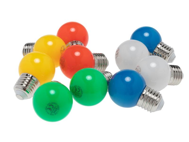Star Trading Lampe E27, mehrfarbig Mehrfarbig, 10 Stück Ersatzleuchtmittel 10er Set