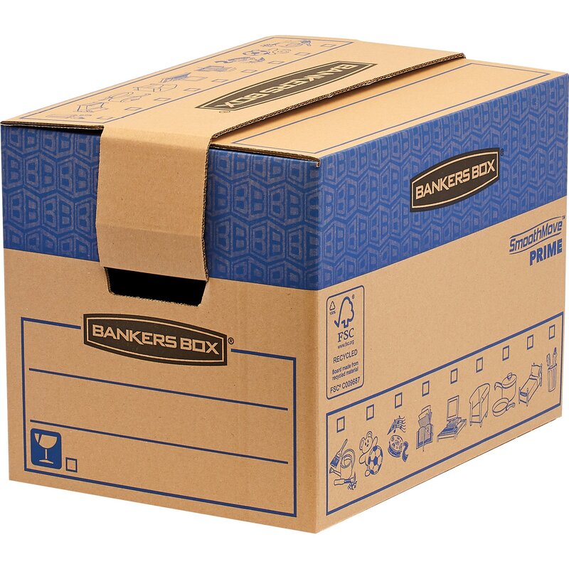 Fellowes Umzugskarton Bankers Box Transit, 480 x 463 x 632 mm , braun, 1 Stück