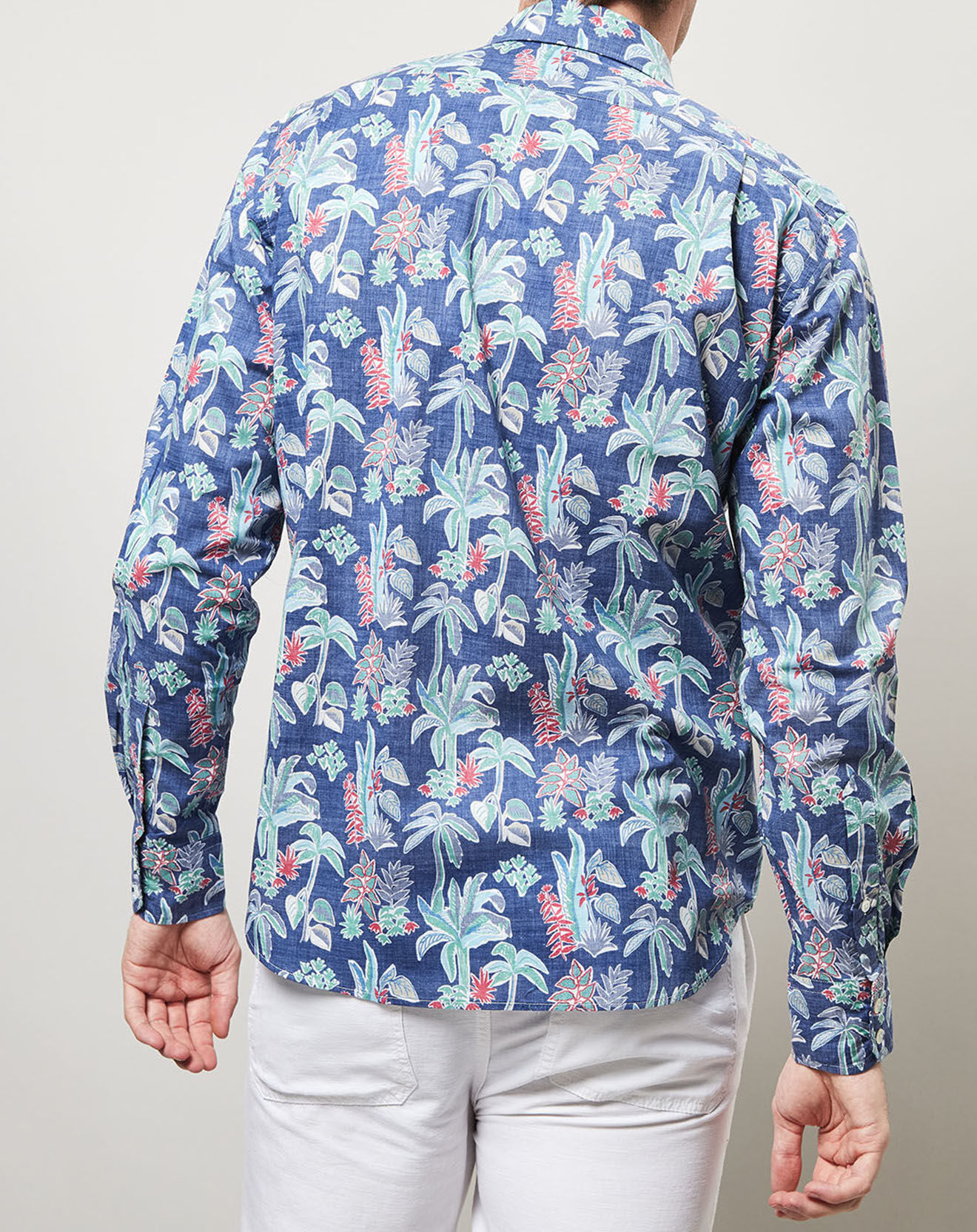 Hartford Chemise regular Paul imprimé tropical bleu/multicolore