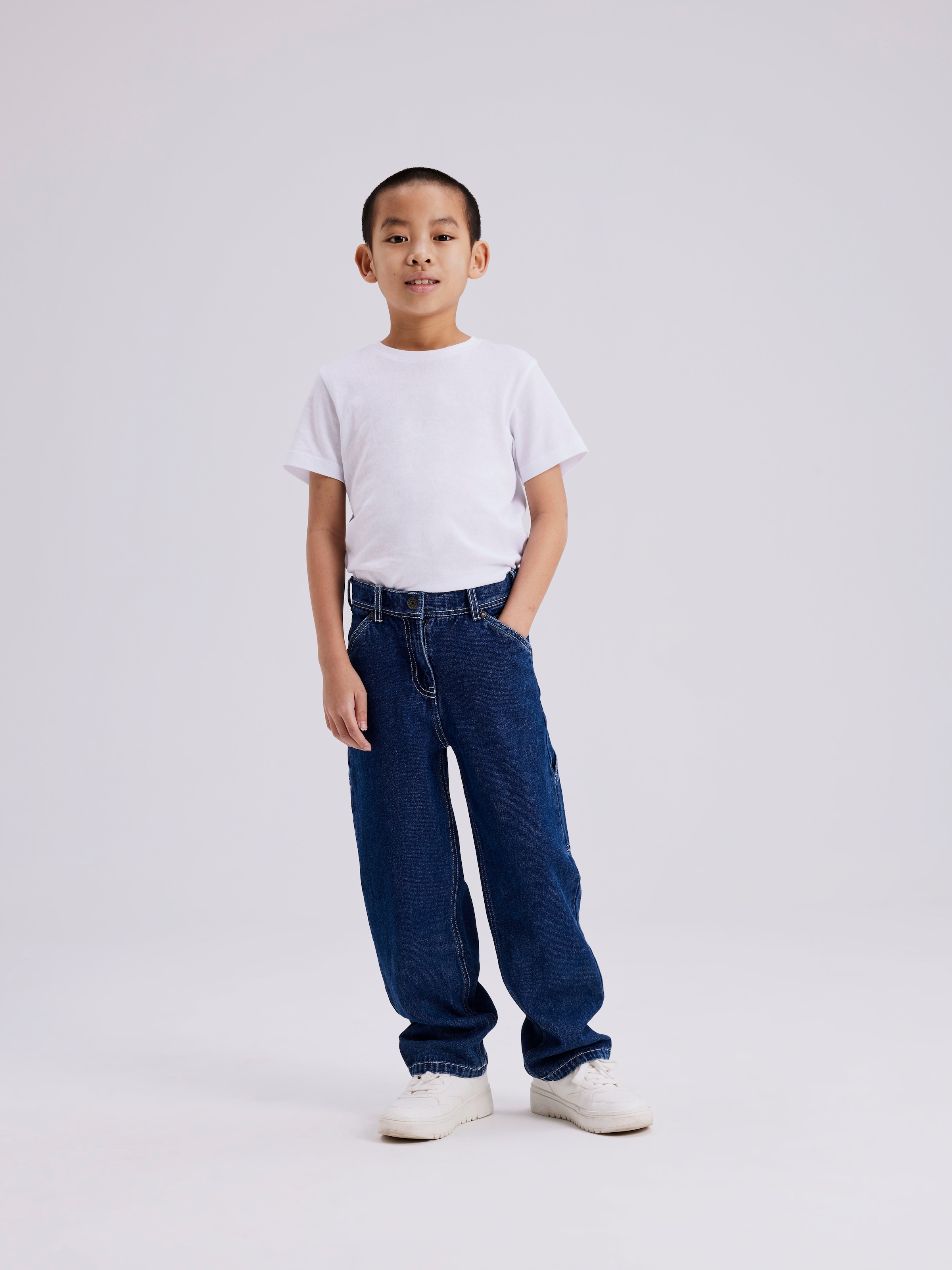 Name It 5-Pocket-Jeans »NKMRYAN für Jungen mit geradem Bein und 5-Pocket-Style«, unifarben, casual, straight fit, Baumwolle, Denim
