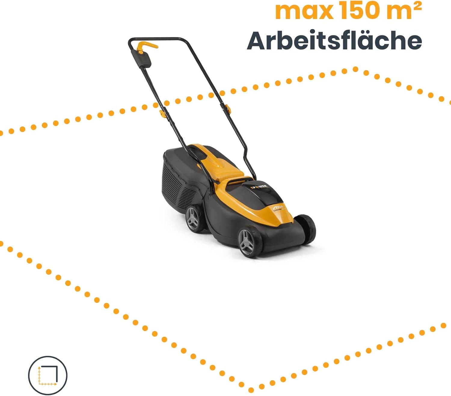 STIGA Akku-Rasenmäher-Set Collector 132e, Schnittbreite 30 cm, 20 V (4 Ah) ePower-Akku, 350 W, für Gärten bis 150 m², Inkl. Akku und Ladegerät, Gelb/Schwarz