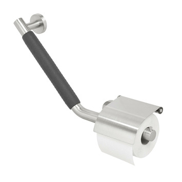 Tiger Boston Comfort en Safety toiletrolhouder met steun links rvs