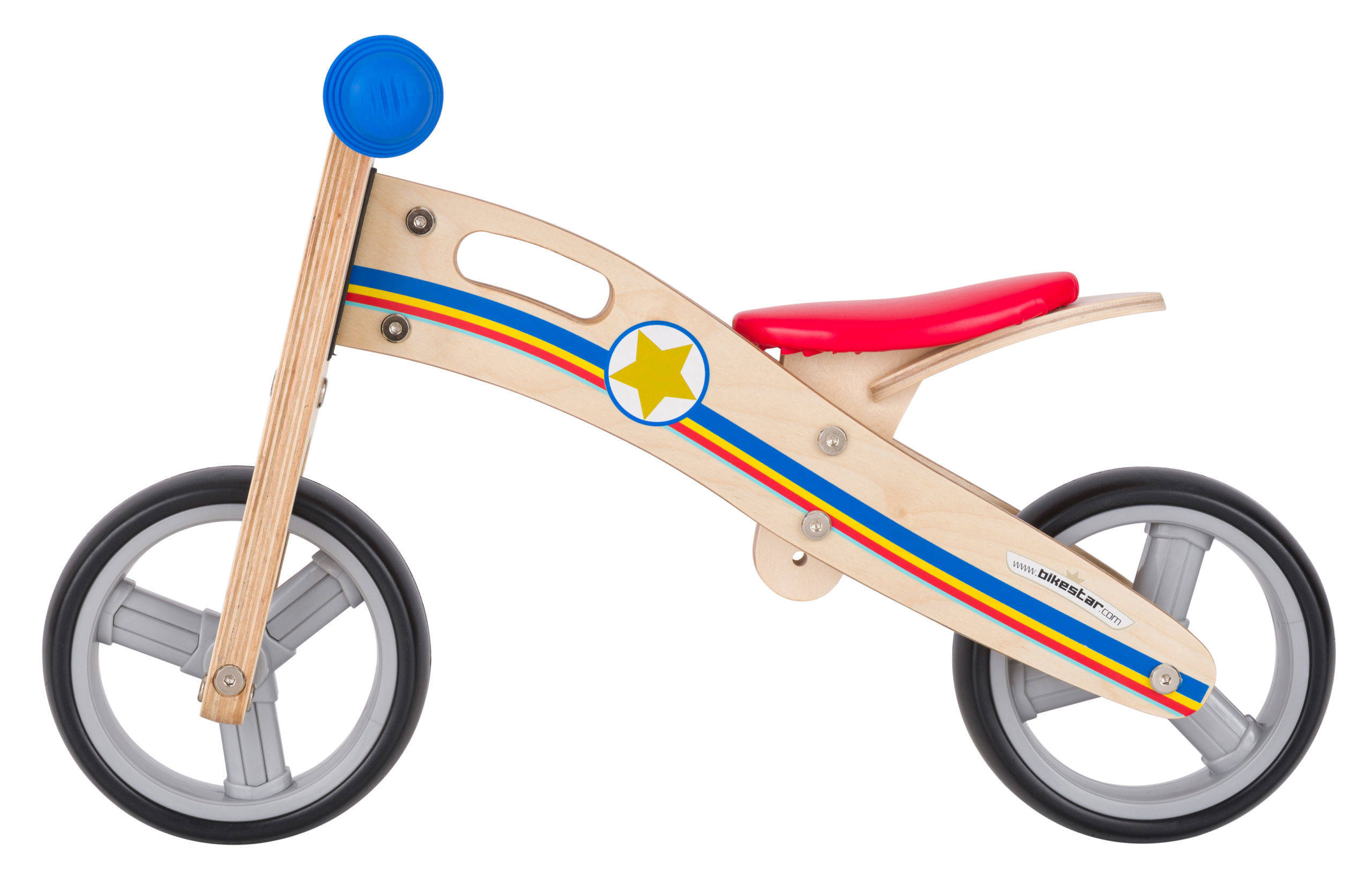 BikeStar mini loopfiets 2 in 1, hout, blauw