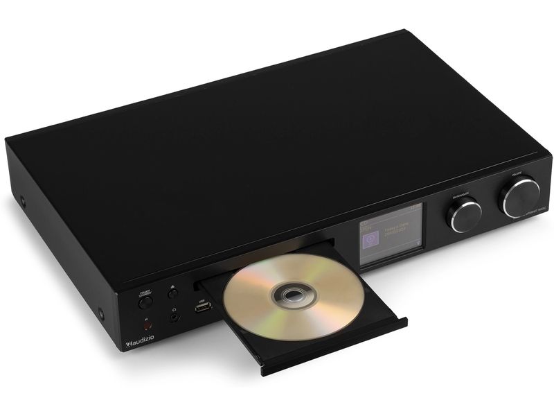 Audizio Internet Radio Bolzano Schwarz Radio mit Verstärker und DAB /CD