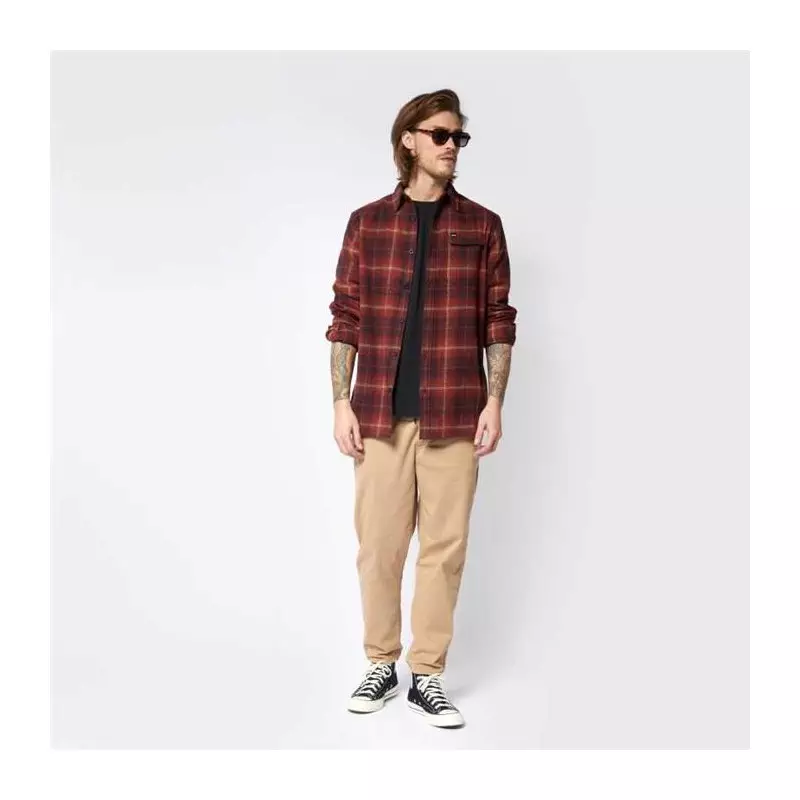 Chemise MYSTIC The Check Shirt Red