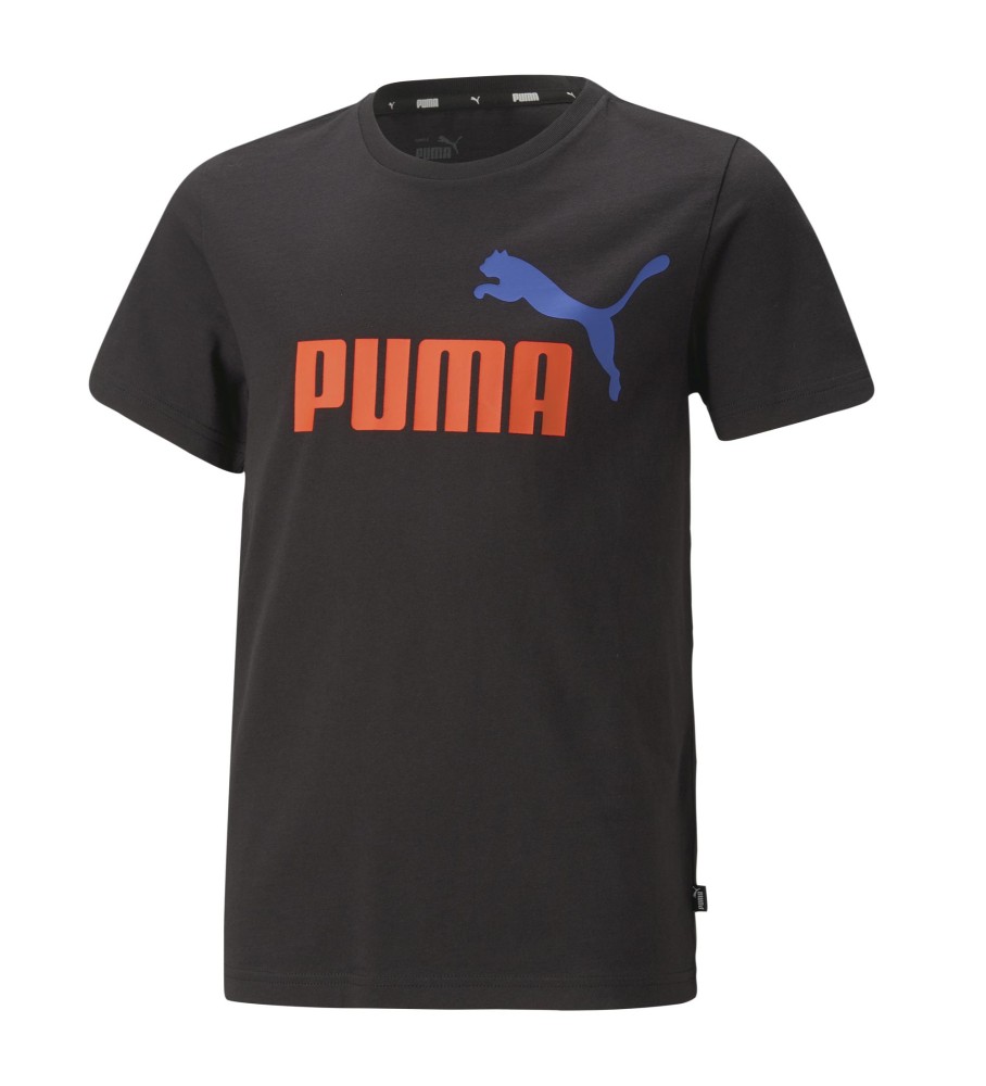 Puma Camiseta Essentials+ Two-Tone Logo negro