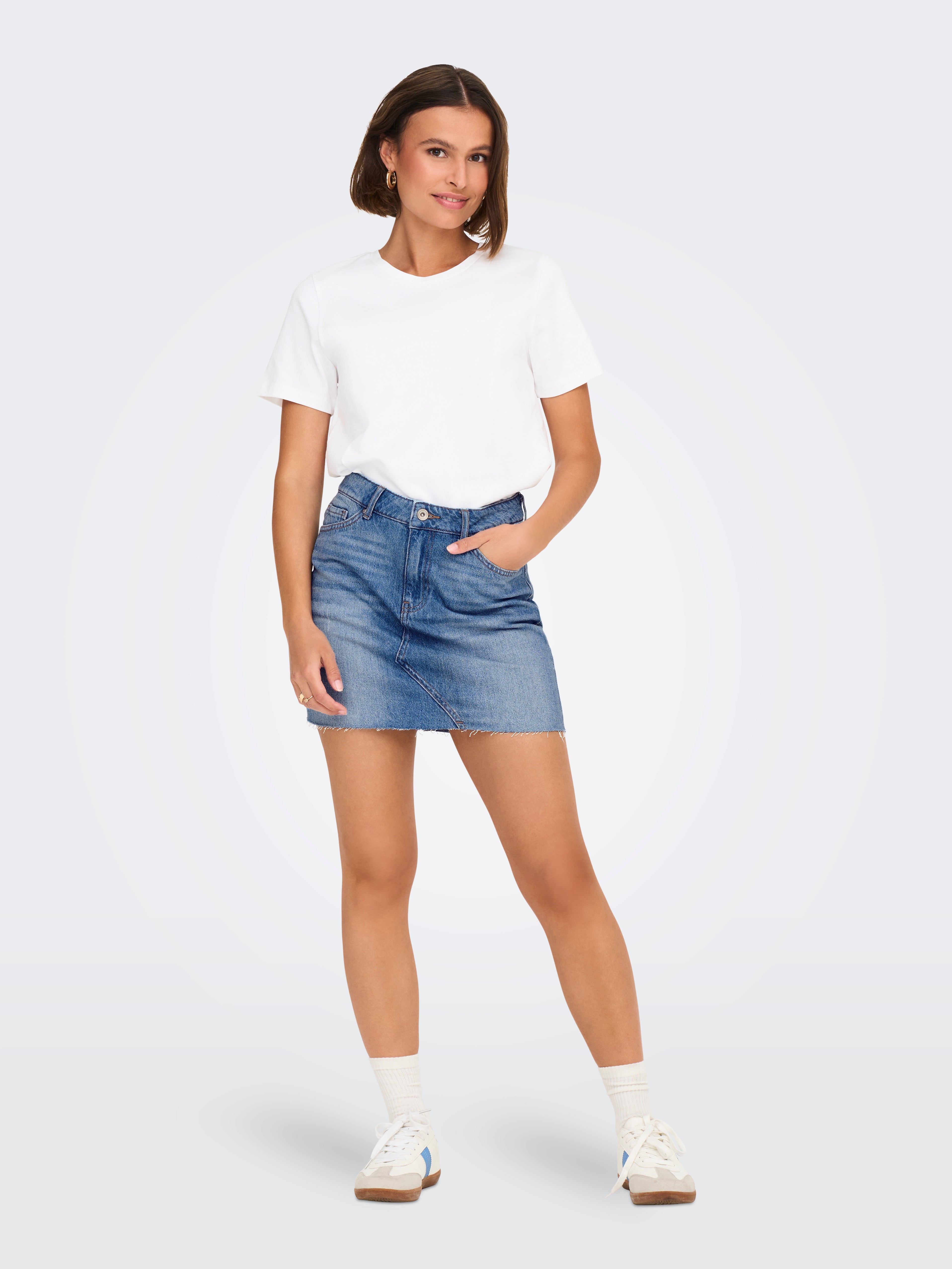 ONLSKYLAR Jeansrock Medium Blue Denim
