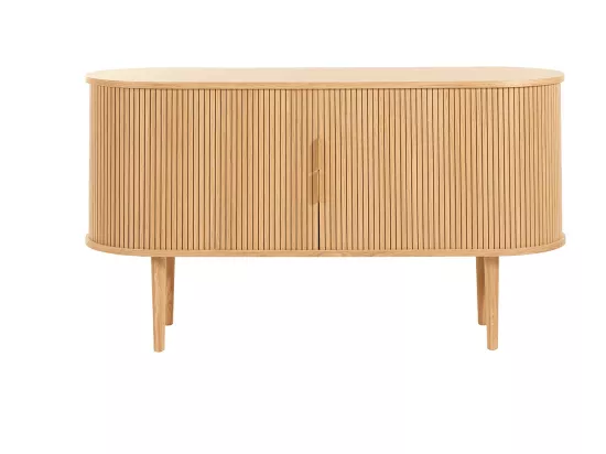 Buffet vintage en bois clair chêne 2 portes coulissantes L138 cm EPIC