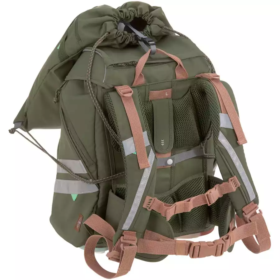 LÄSSIG Schulranzen-Set 7-tlg. Flexy Unique olive