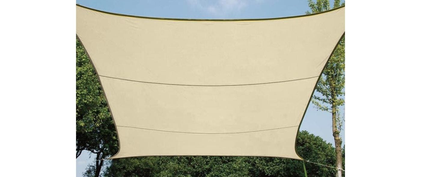 Sonnensegel 500 cm, QuadratischQuadrat, 5 x 5 m, champagne