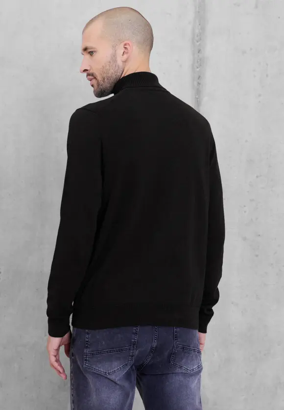 Feinstrick Pullover - Black