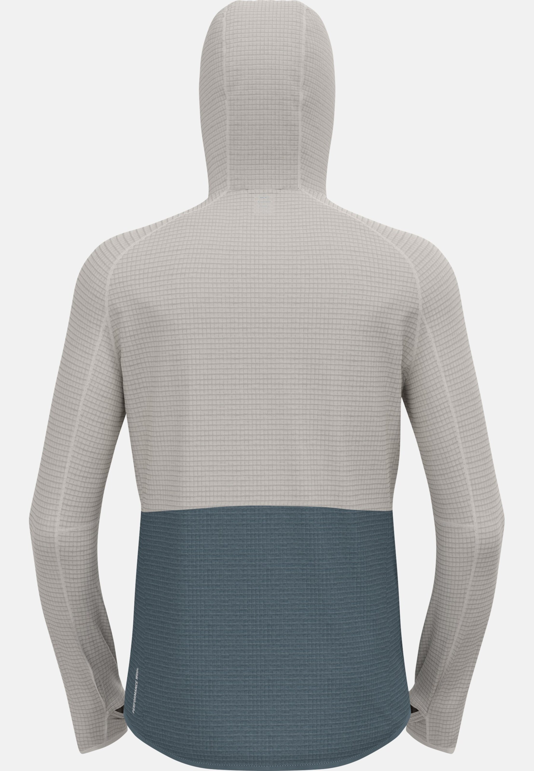 Ascent Mid Layer mit Kapuze und Reissverschluss in silver cloud - dark slate