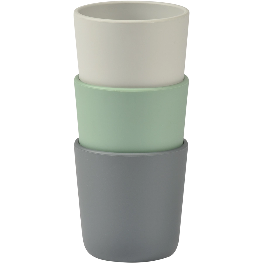 BEABA® Silikonbecher im 3er-Set, grausalbeigrünvelvet grau