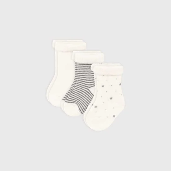 Trio de chaussettes en tricot   de               Petit Bateau