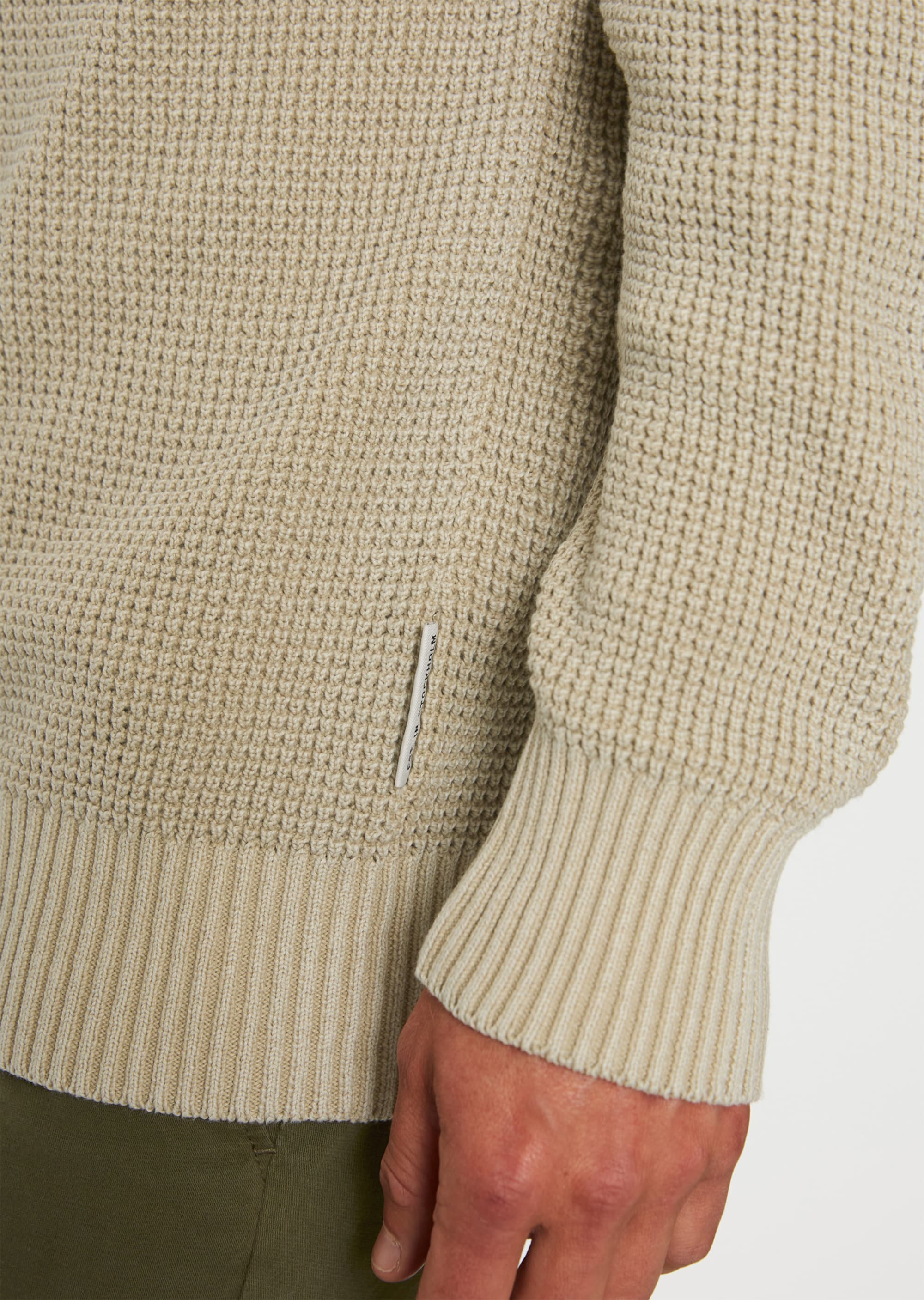 Pullover regular aus Bio-Baumwolle mit Struktur
