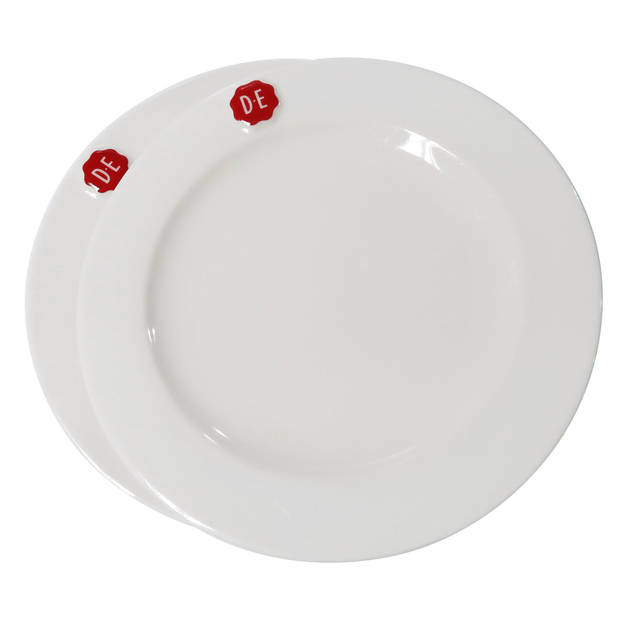Douwe Egberts gebaksbordje - ø 17 cm - wit