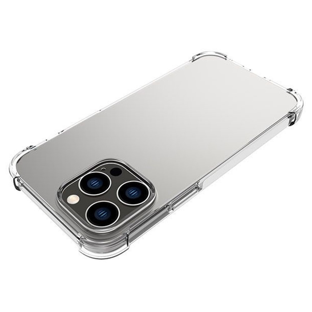 iPhone 14 Pro Max Gummi Hülle Case Slim Design mit Air Cushion Fallschutz - Transparent