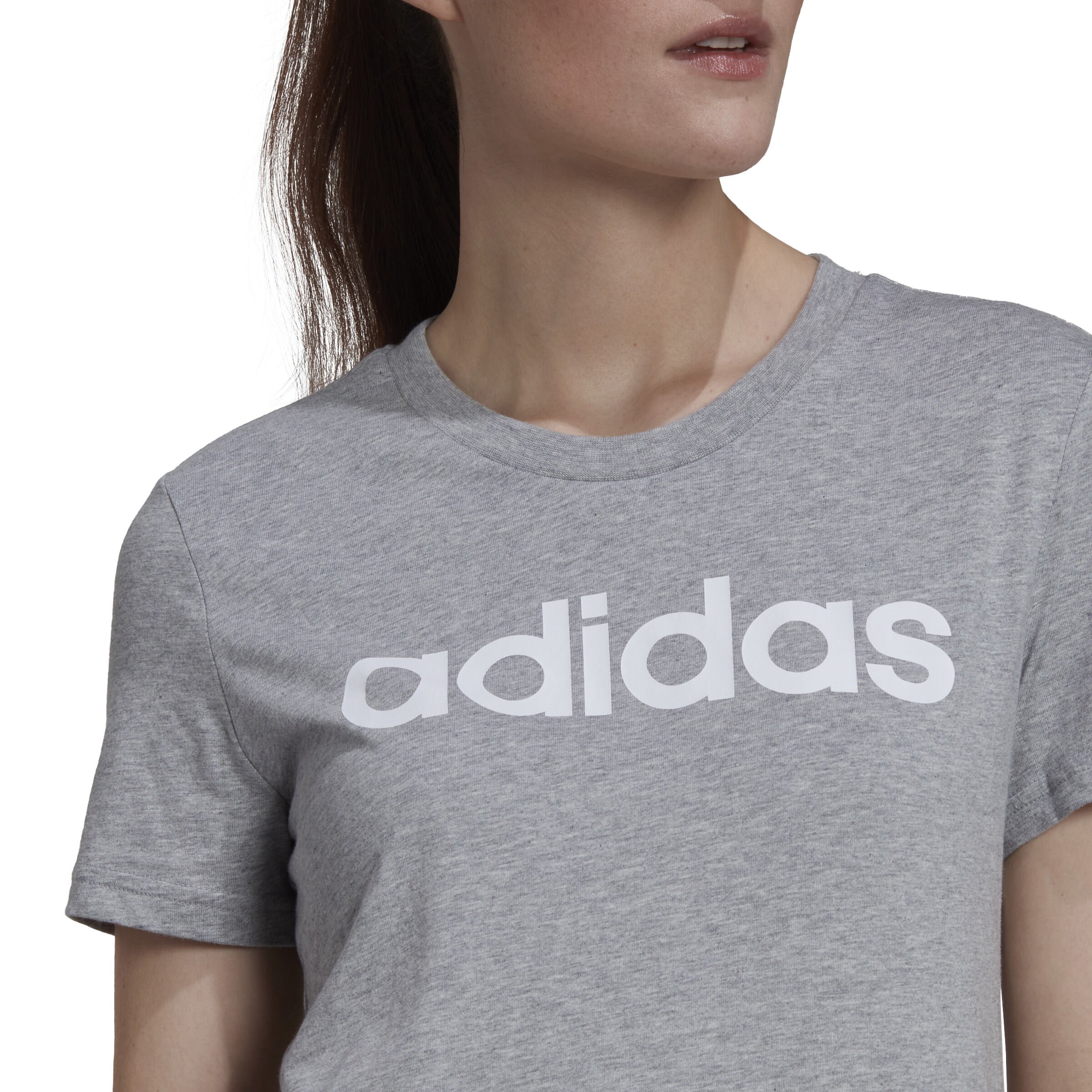 adidas Linear T-shirt Femmes - Gris