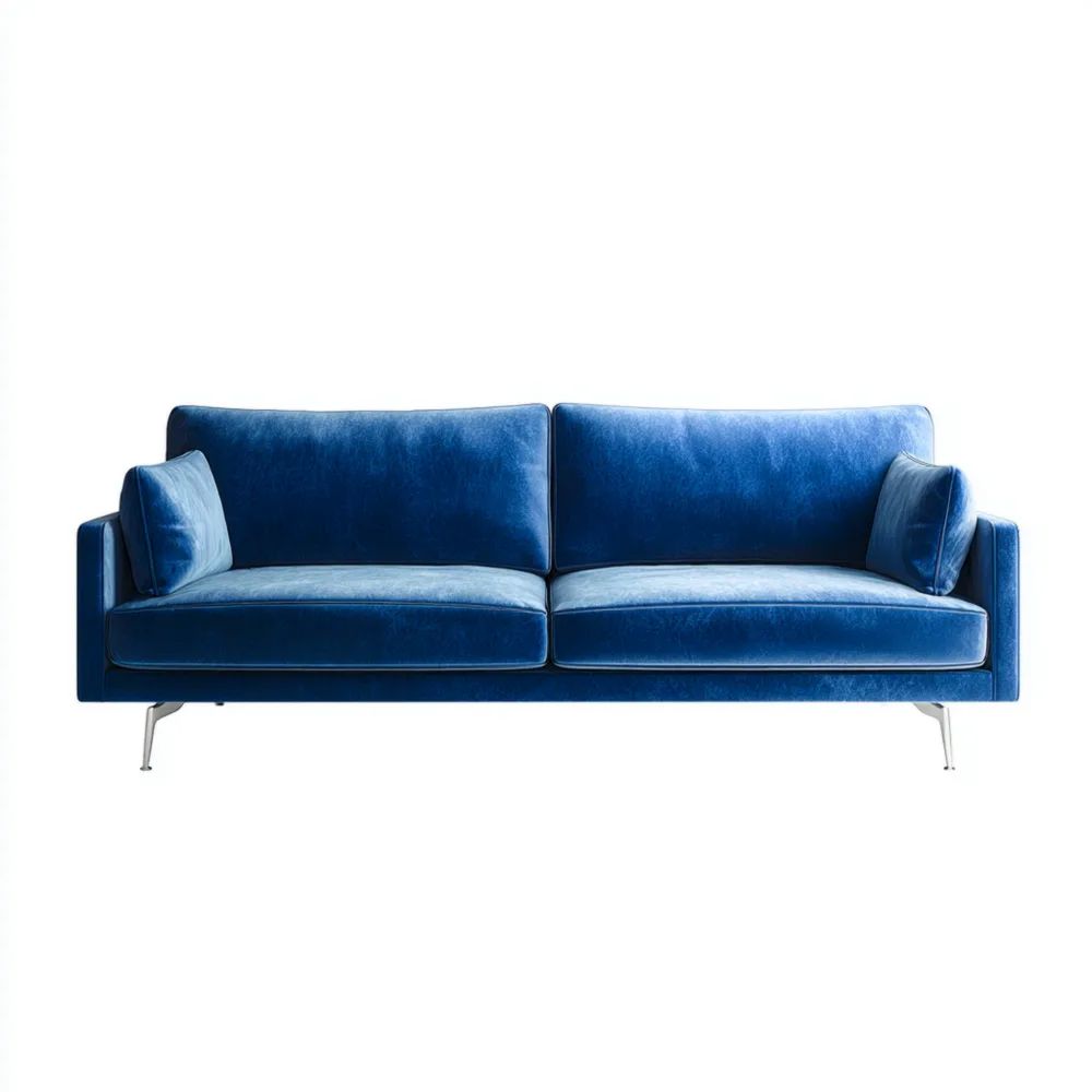 2-Sitzer-Sofa Samt Blau 180x85x75 cm - Modernes Design