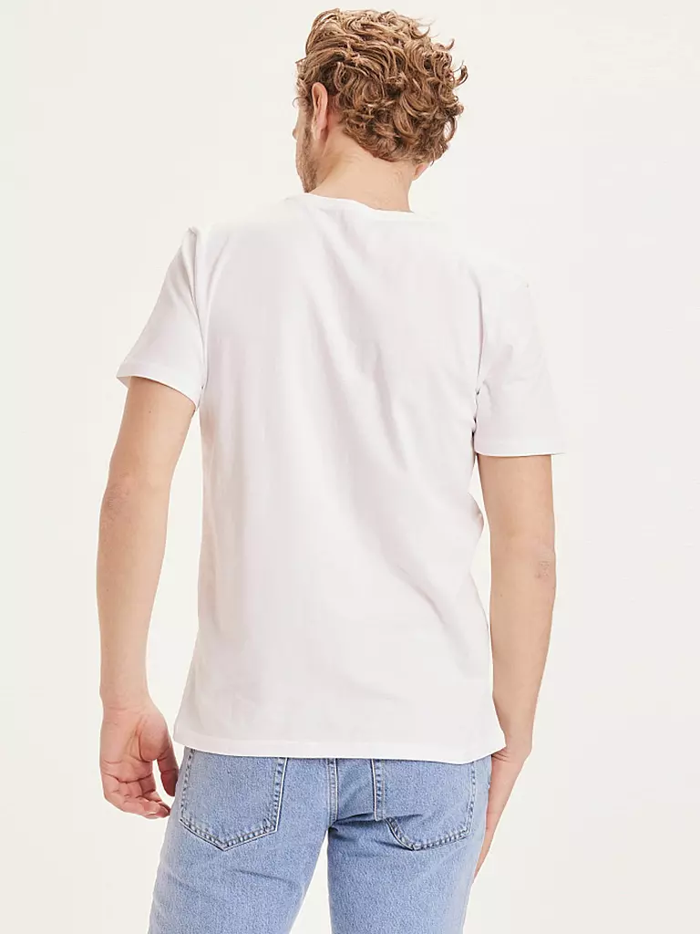 KNOWLEDGE COTTON APPAREL T-Shirt ALDER weiss