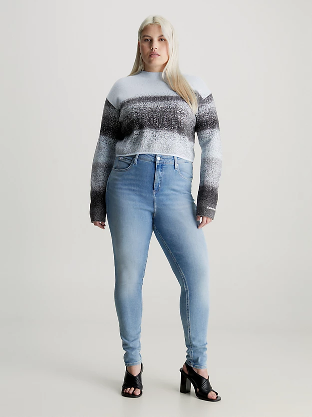 Calça jeans skinny de cintura alta plus size