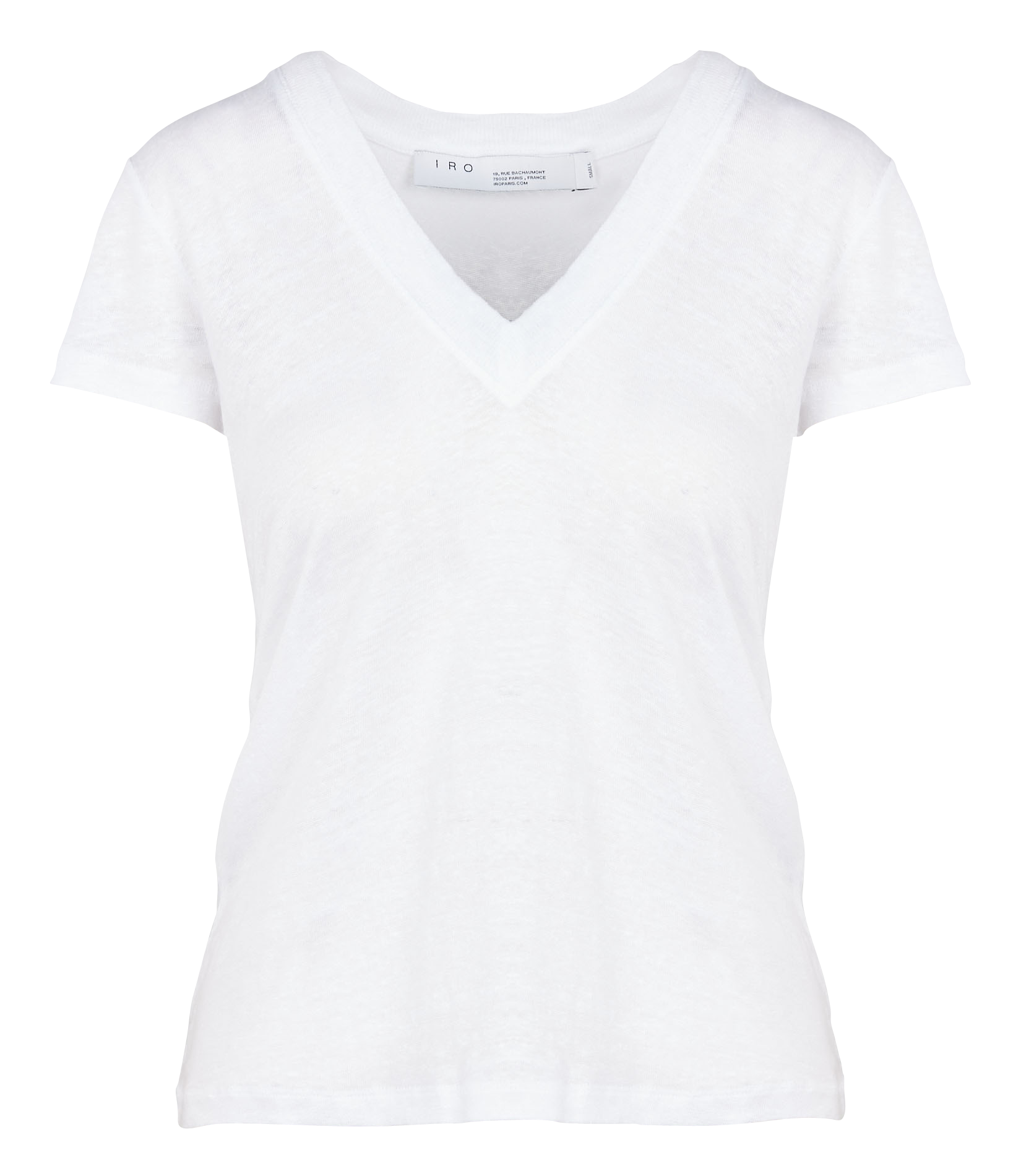 RODEO - Tee-shirt col V en lin | Blanc