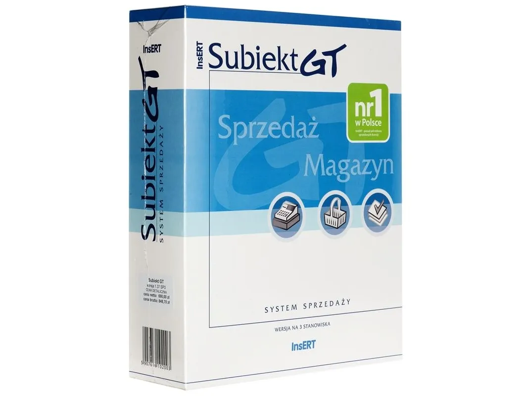 Insert Subiekt GT program for Windows SGT